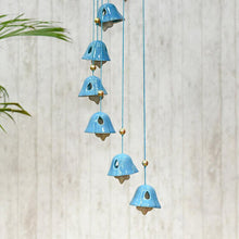 Load image into Gallery viewer, Handcrafted Blue Ceramic Wind Chime
