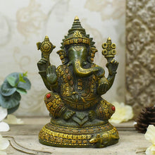 Load image into Gallery viewer, Classic Brass Ganesha Idol
