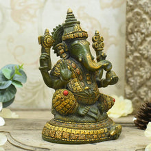 Load image into Gallery viewer, Classic Brass Ganesha Idol

