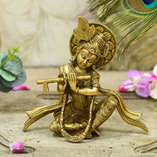 Load image into Gallery viewer, Divine Brass Krishna Idol
