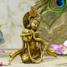 Load image into Gallery viewer, Divine Brass Krishna Idol
