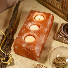 Load image into Gallery viewer, Himalayan Pink Salt Brick T-light Glow Lamp
