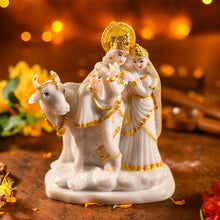 Load image into Gallery viewer, Radha Krishna With Cow Idol
