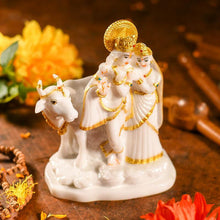 Load image into Gallery viewer, Radha Krishna With Cow Idol
