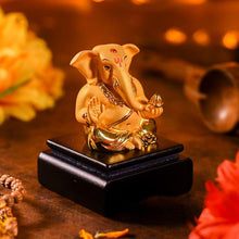 Load image into Gallery viewer, Golden Ganesha Idol
