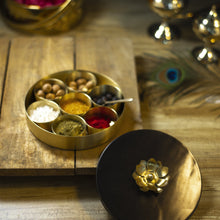 Load image into Gallery viewer, Elite Handcrafted Brass Pooja Lotus Samagridaan
