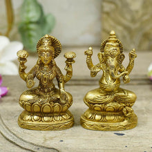 Load image into Gallery viewer, Engaging Laxmi Ganesh Brass Idol
