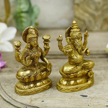 Load image into Gallery viewer, Engaging Laxmi Ganesh Brass Idol
