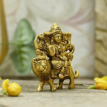 Load image into Gallery viewer, Petite Durga Maa Brass Idol
