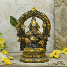 Load image into Gallery viewer, Graceful Brass Ganesh Idol
