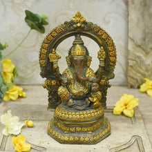 Load image into Gallery viewer, Graceful Brass Ganesh Idol
