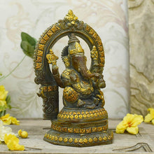 Load image into Gallery viewer, Graceful Brass Ganesh Idol
