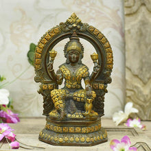 Load image into Gallery viewer, Beautiful Chip Work Brass Laxmi Idol
