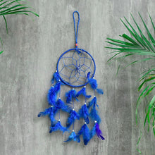 Load image into Gallery viewer, Handmade Blue Feathers Dreamcatcher
