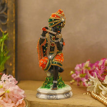 Load image into Gallery viewer, Exquisite Multicolor Sitting Krishna Idol
