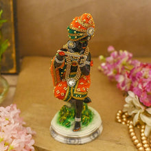 Load image into Gallery viewer, Exquisite Multicolor Sitting Krishna Idol
