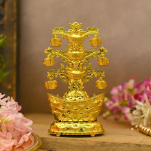 Load image into Gallery viewer, Feng Shui Sailing Boat Showpiece with Light for Good Luck

