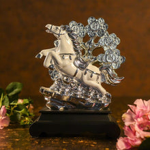 Load image into Gallery viewer, Antique White Horse with Money Tree
