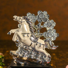 Load image into Gallery viewer, Antique White Horse with Money Tree
