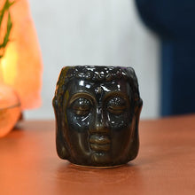 Load image into Gallery viewer, Impressive Meditating Buddha Aroma Diffuser Tealight Holder Black
