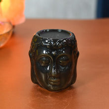 Load image into Gallery viewer, Impressive Meditating Buddha Aroma Diffuser Tealight Holder Black
