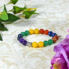 Load image into Gallery viewer, 7 Chakra Bracelet with Buddha Head
