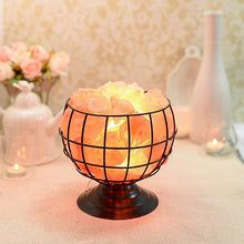 Load image into Gallery viewer, Iron Basket Bowl Himalayan Salt Lamp
