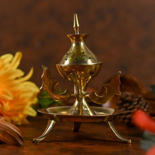 Load image into Gallery viewer, Pretty Multipurpose Brass Dhoop/Incense Holder

