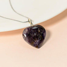 Load image into Gallery viewer, Amethyst Heart Pendant Necklace
