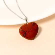 Load image into Gallery viewer, Red Jasper Heart Pendant Necklace for Protection
