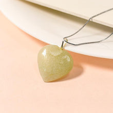 Load image into Gallery viewer, Green Jade Heart Pendant Necklace for Serenity
