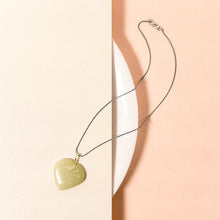 Load image into Gallery viewer, Green Jade Heart Pendant Necklace for Serenity
