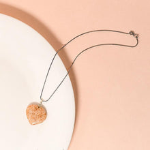 Load image into Gallery viewer, Sunstone Heart Pendant Necklace for Good Luck
