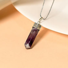 Load image into Gallery viewer, Amethyst Pencil Pendant Necklace for Peace
