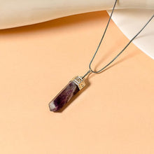 Load image into Gallery viewer, Amethyst Pencil Pendant Necklace for Peace
