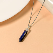 Load image into Gallery viewer, Lapis Lazuli Pencil Pendant Necklace for Wisdom
