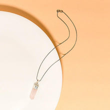 Load image into Gallery viewer, Rose Quartz Pencil Pendant Necklace for Love
