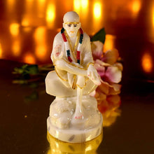 Load image into Gallery viewer, Serene Sai Baba With Colored Mala
