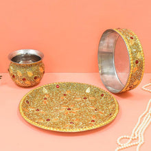 Load image into Gallery viewer, Embellished Karwa Chauth Thali Set
