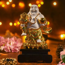 Load image into Gallery viewer, Golden White Laughing Buddha
