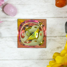 Load image into Gallery viewer, Feng Shui Crystal Pyramid with Ying Yang Symbol
