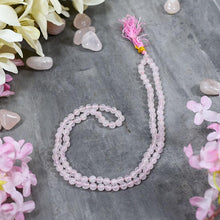 Load image into Gallery viewer, Rose Quartz 6mm Crystal Healing Beaded Mala | Stone of Love

