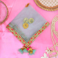 Load image into Gallery viewer, Bedazzle Blue Thali Cover
