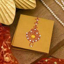 Load image into Gallery viewer, Elegant Golden &amp; Red Shagun Envelope Set of 5
