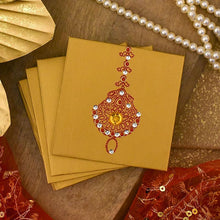 Load image into Gallery viewer, Elegant Golden &amp; Red Shagun Envelope Set of 5
