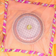 Load image into Gallery viewer, Pastel Pink Jaipuri Thali Cover
