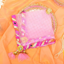 Load image into Gallery viewer, Pastel Pink Jaipuri Thali Cover

