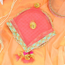 Load image into Gallery viewer, Pretty Peach Thali Cover
