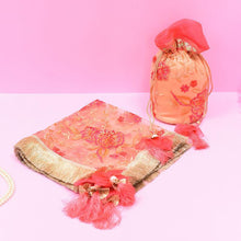 Load image into Gallery viewer, Magnificent Magnolia Potli &amp; Thali Cover Set
