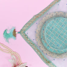 Load image into Gallery viewer, Blissful Blue Thali Cover

